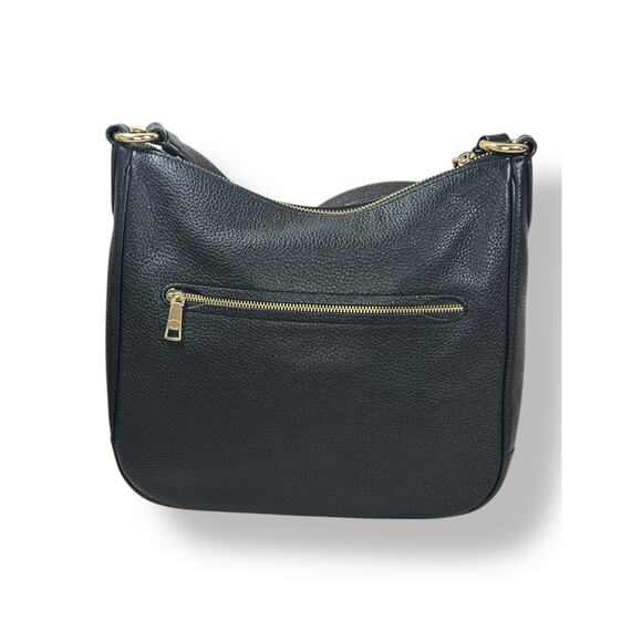 Coach Ellie File Bag Black Pebble Leather Crossbody Shoulder Bag Gold Hardware - Picture 4 of 16
